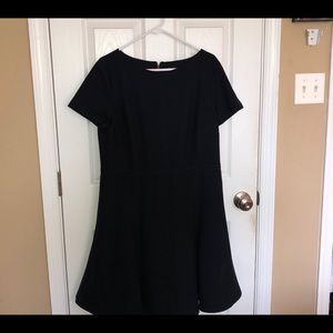 Great Ann Taylor fit and flare navy dress